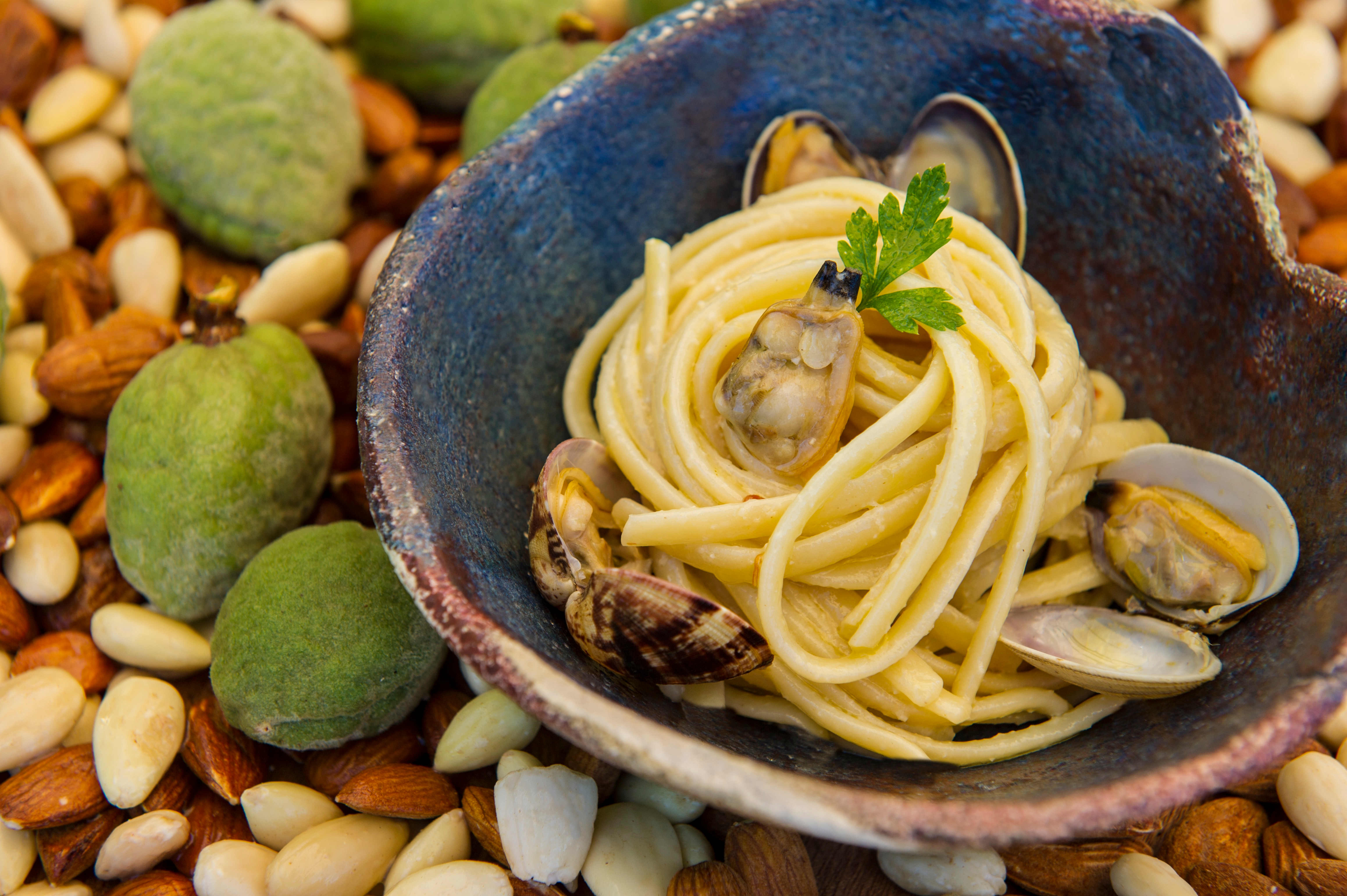 Linguine with Almond Milk and Clams