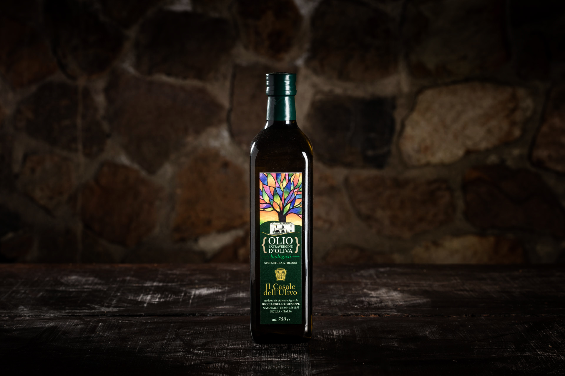 Sicilian Organic Extra Virgin Olive Oil - 750 ml bottle