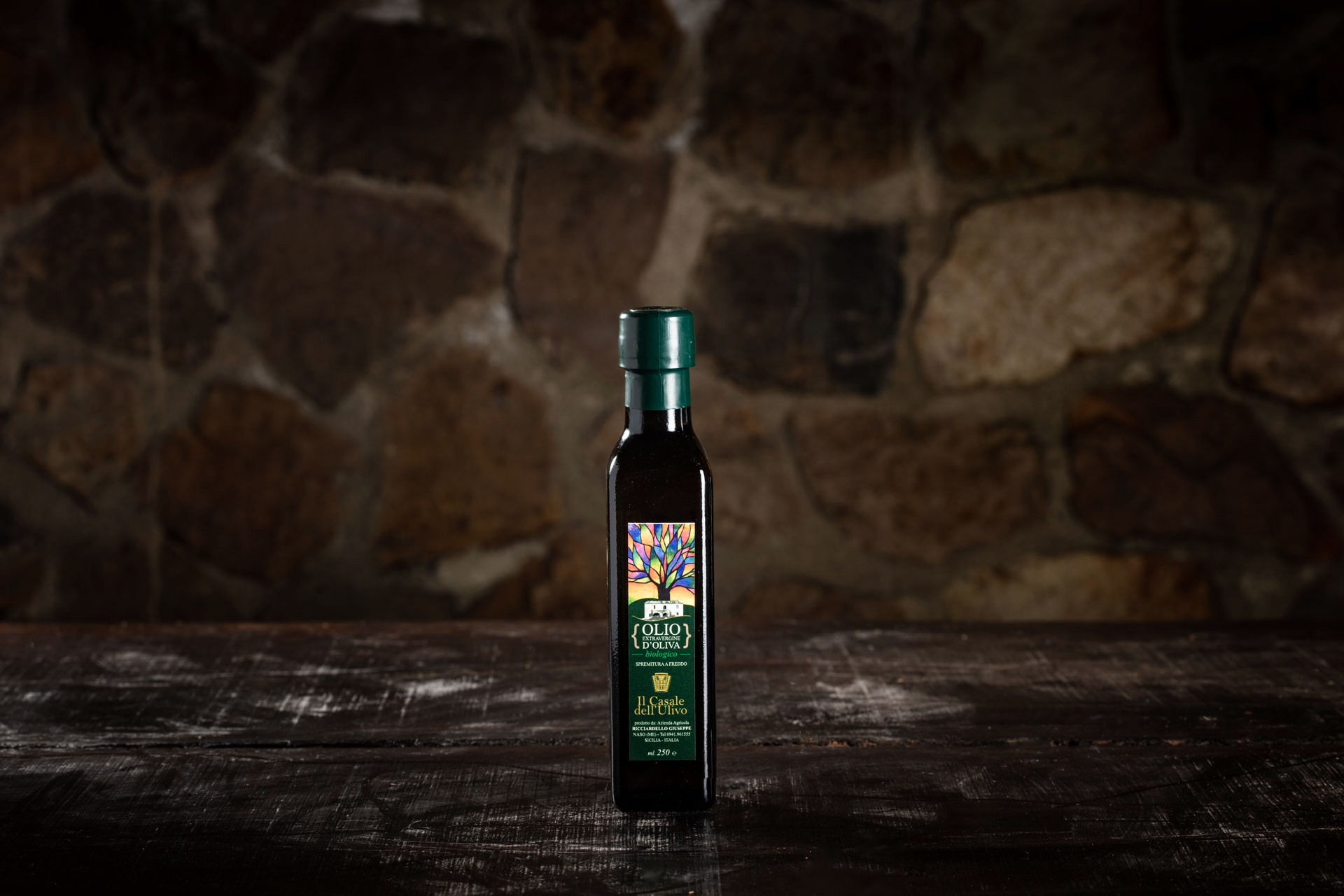 Sicilian Organic Extra Virgin Olive Oil - 250 ml bottle