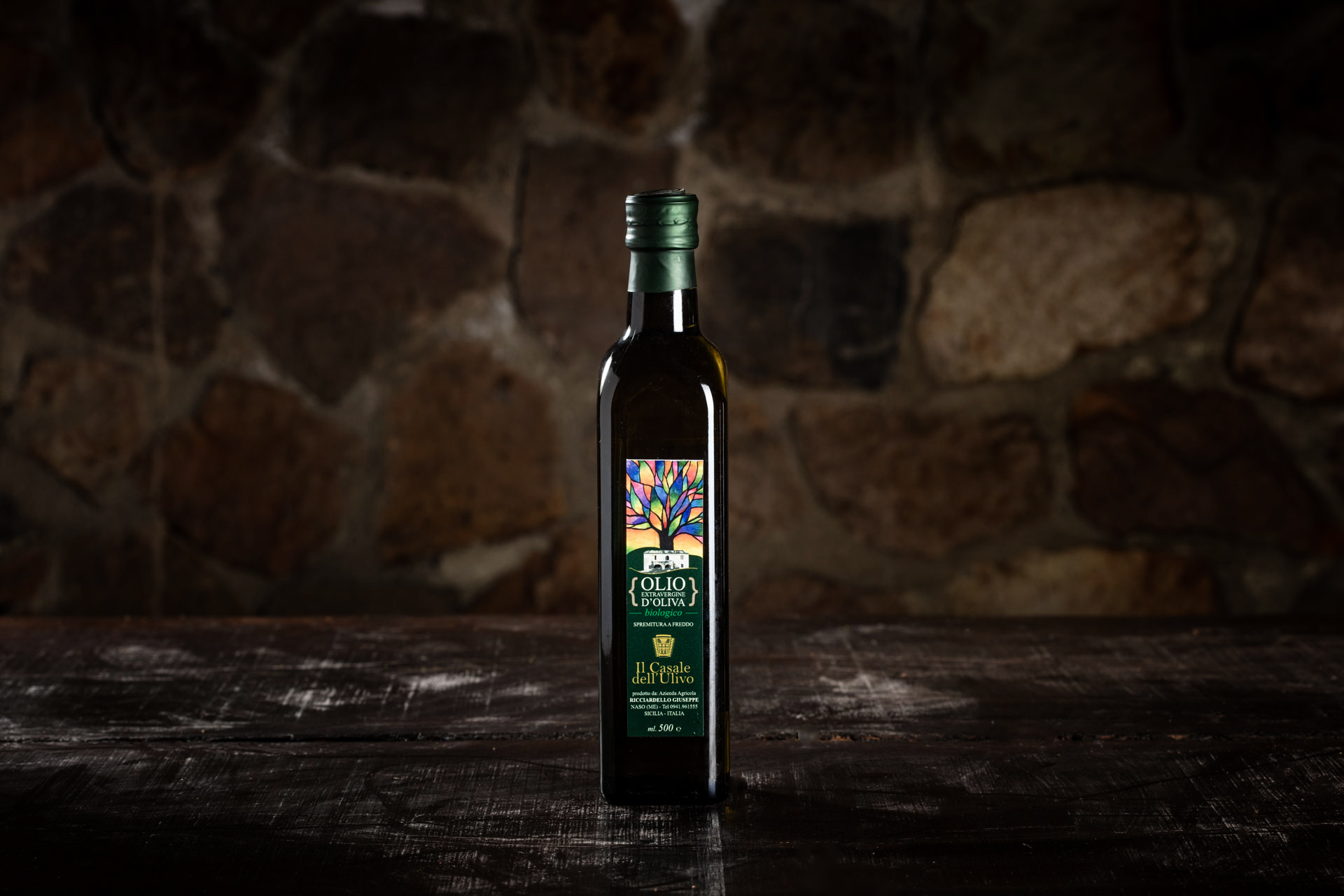 Sicilian Organic Extra Virgin Olive Oil - 500 ml bottle