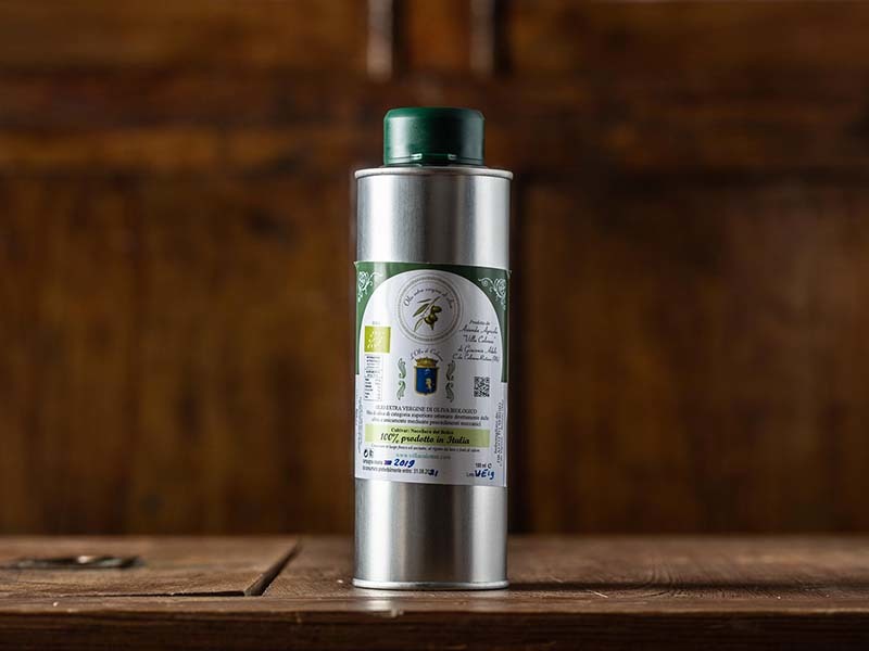 Olio extravergine di oliva siciliano biologico – bottiglia in metallo 0,25 lt