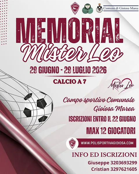 🏆 1° Memorial Mister Leo – Torneo di Calcio a 7 ⚽