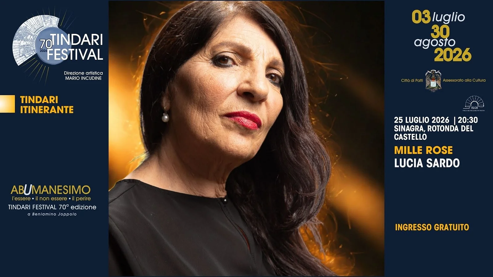 LUCIA SARDO - MILLE ROSE | TINDARI FESTIVAL 70 | Itinerante · Ttattà Go