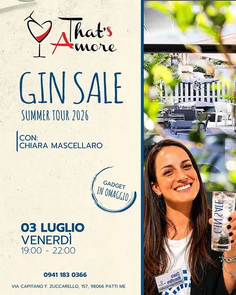 Gin Sale Summer Tour 2026 al That's amore