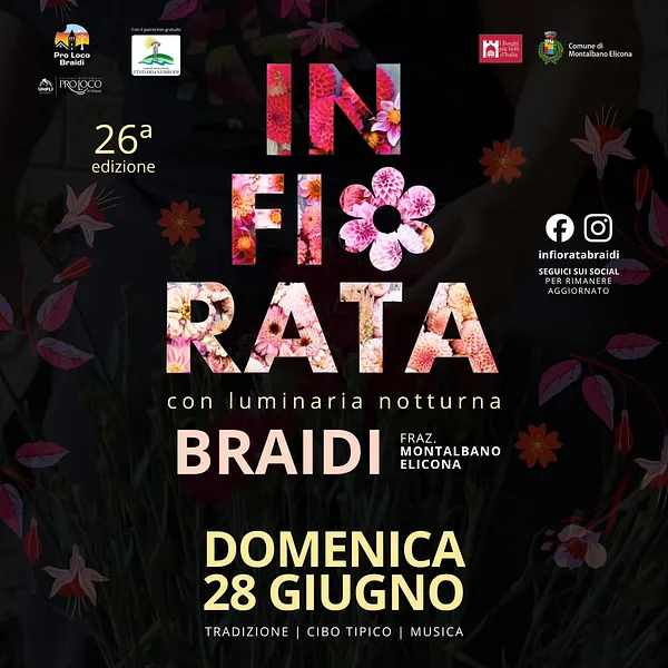26ª Infiorata di Braidi con luminaria notturna