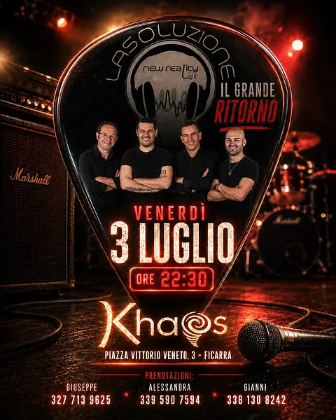La Soluzione live al Khaos