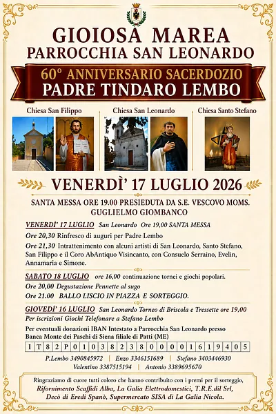 60° Anniversario Sacerdozio - Padre Tindaro Lembo