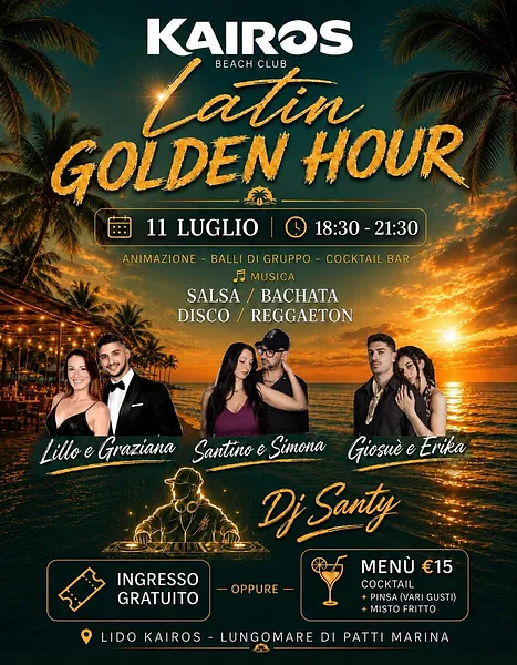 Latin Golden Hour al Lido Kairos Beach Club
