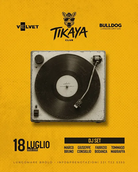 Sabato Ricominciamo al Tikaya Club