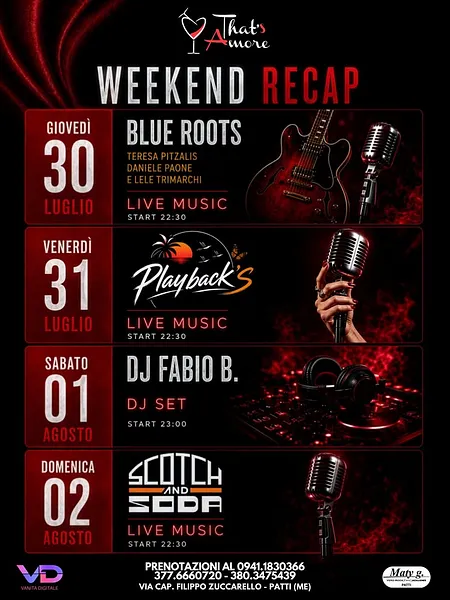 Weekend live music at That's Amore