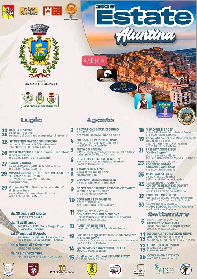 Estate Mare 2026 - San Marco d'Alunzio 
