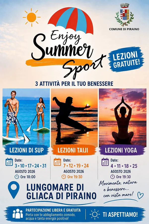 Enjoy Summer Sport  - Lezioni Yoga — Piraino · Ttattà Go