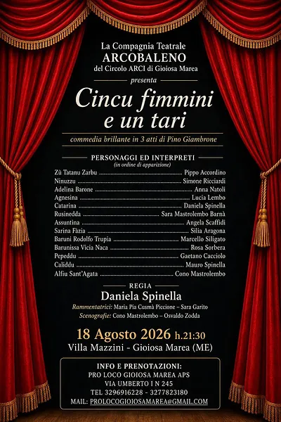 Commedia "Cincu fimmini e un tarì" compagnia teatrale Arcabalen